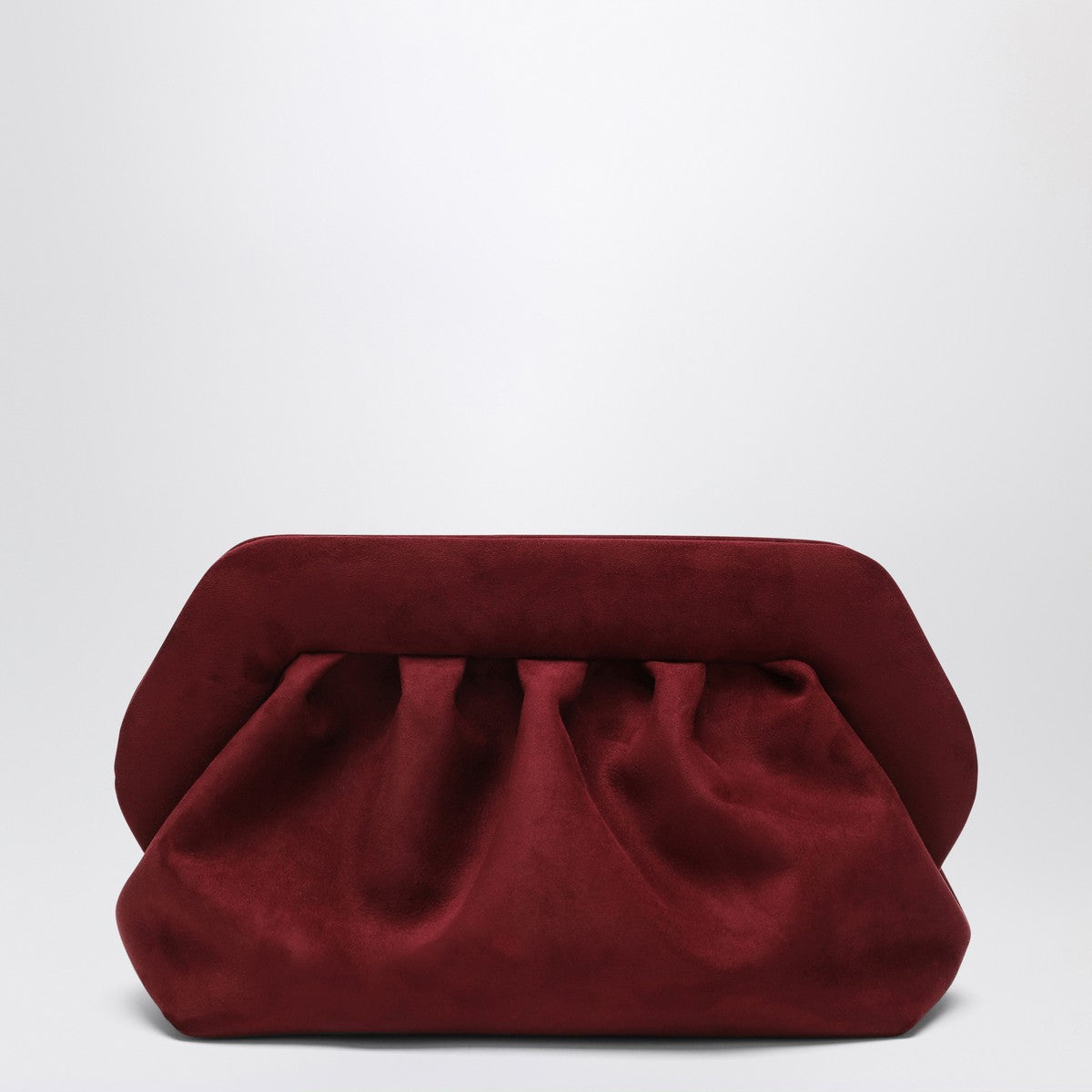 THEMOIRè THEMOIRè Medium Bios clutch plum suede effect