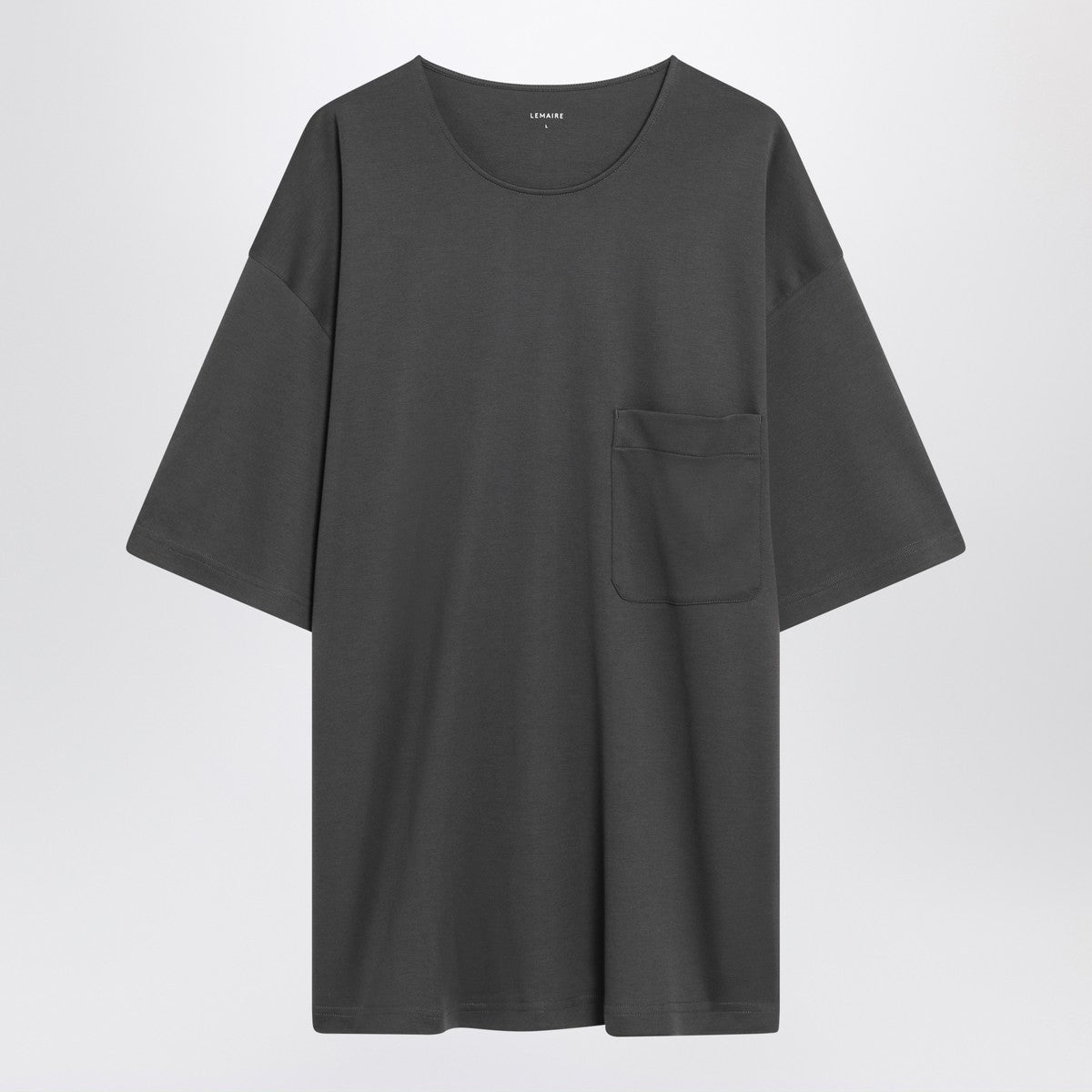 Lemaire LEMAIRE Charcoal grey cotton and silk T-shirt