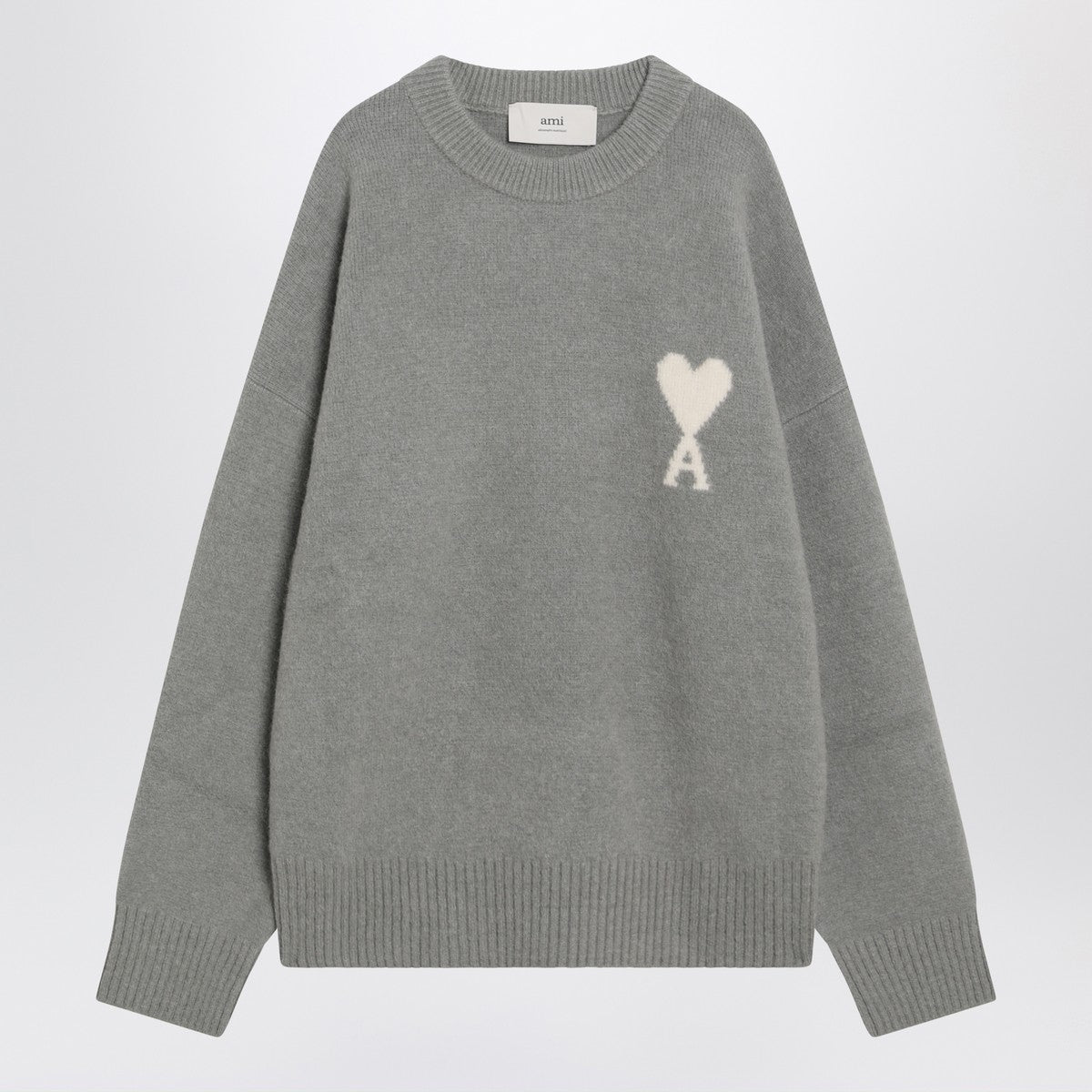 Ami Paris Ami Paris Grey wool blend sweater Ami De Coeur