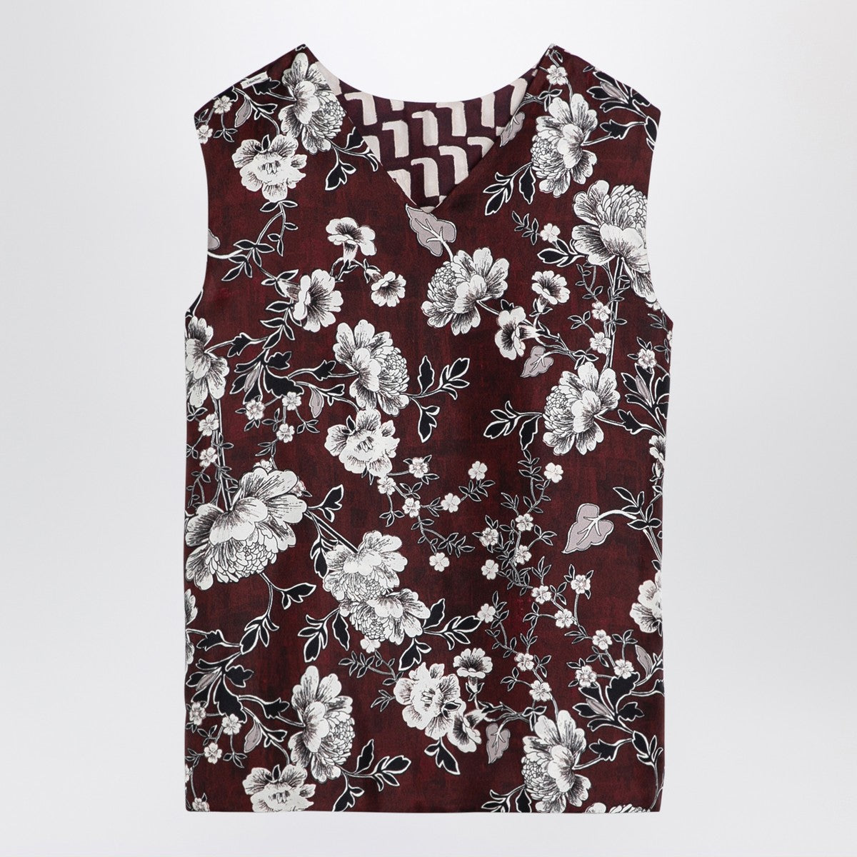 MAX MARA TIMELESS MAX MARA TIMELESS Reversible patterned silk camisole top