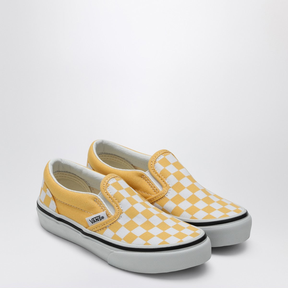 Vans VANS White/yellow slip-on sneaker with Check pattern