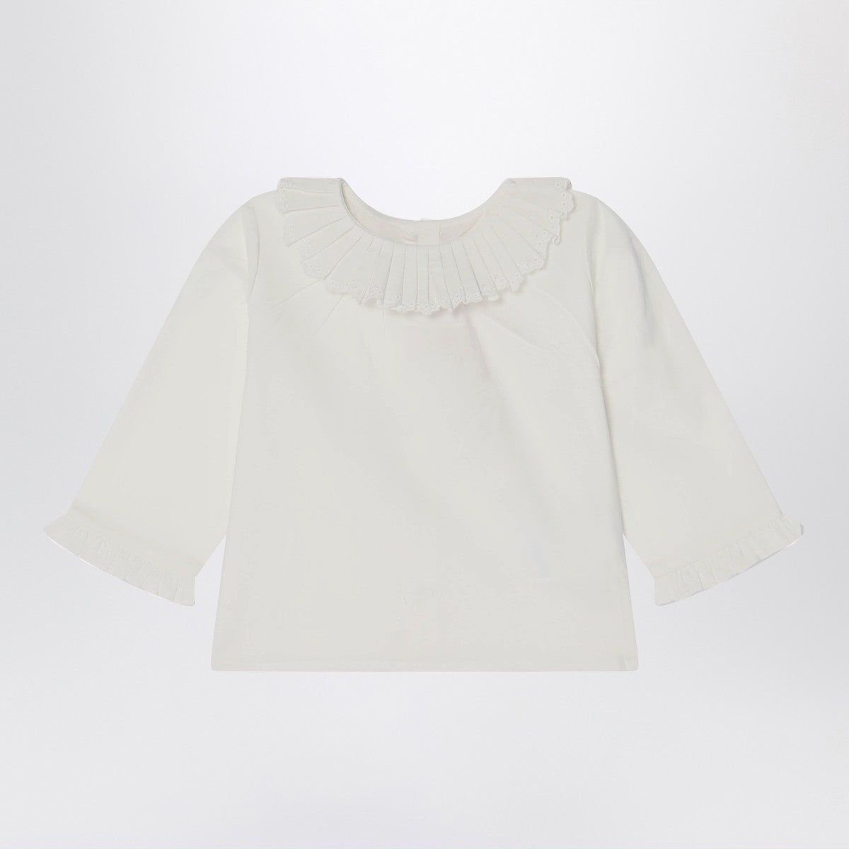 Bonpoint Bonpoint White Joliette blouse with ruffles
