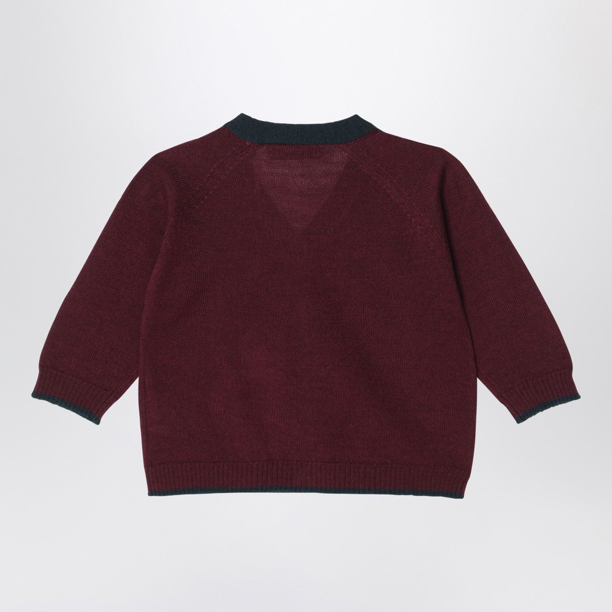 Bonpoint Bonpoint Burgundy wool cardigan