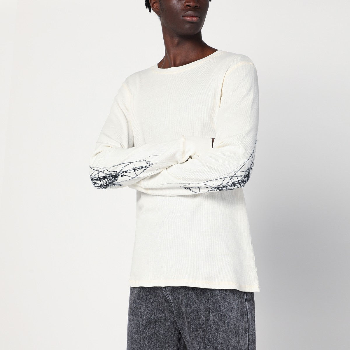 Basketcase Gallery Basketcase Gallery White cotton crewneck sweater