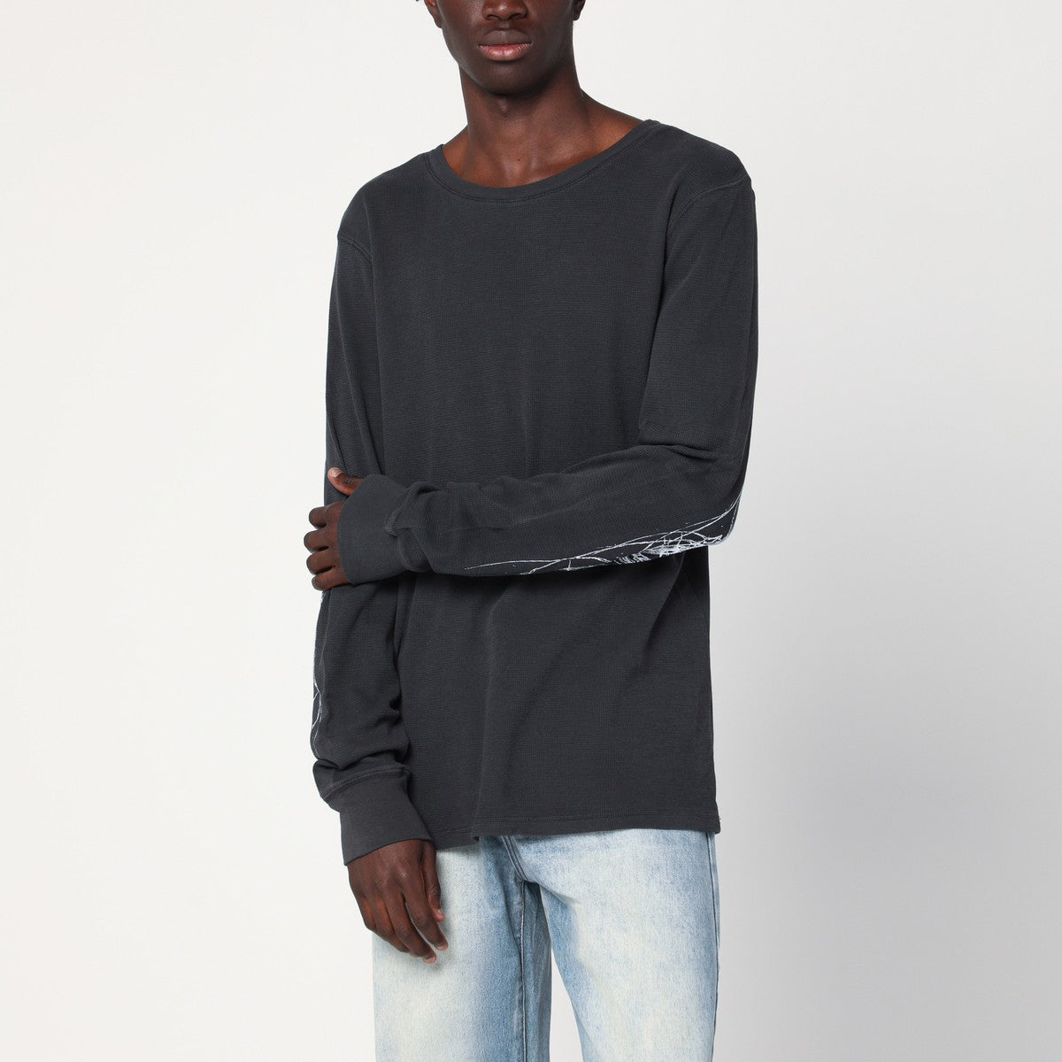 Basketcase Gallery Basketcase Gallery Vintage Black cotton crewneck sweater