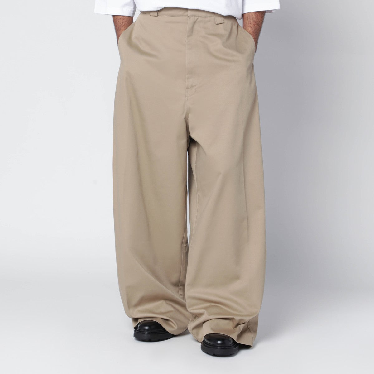 Willy Chavarria Willy Chavarria Cholo beige chino trousers