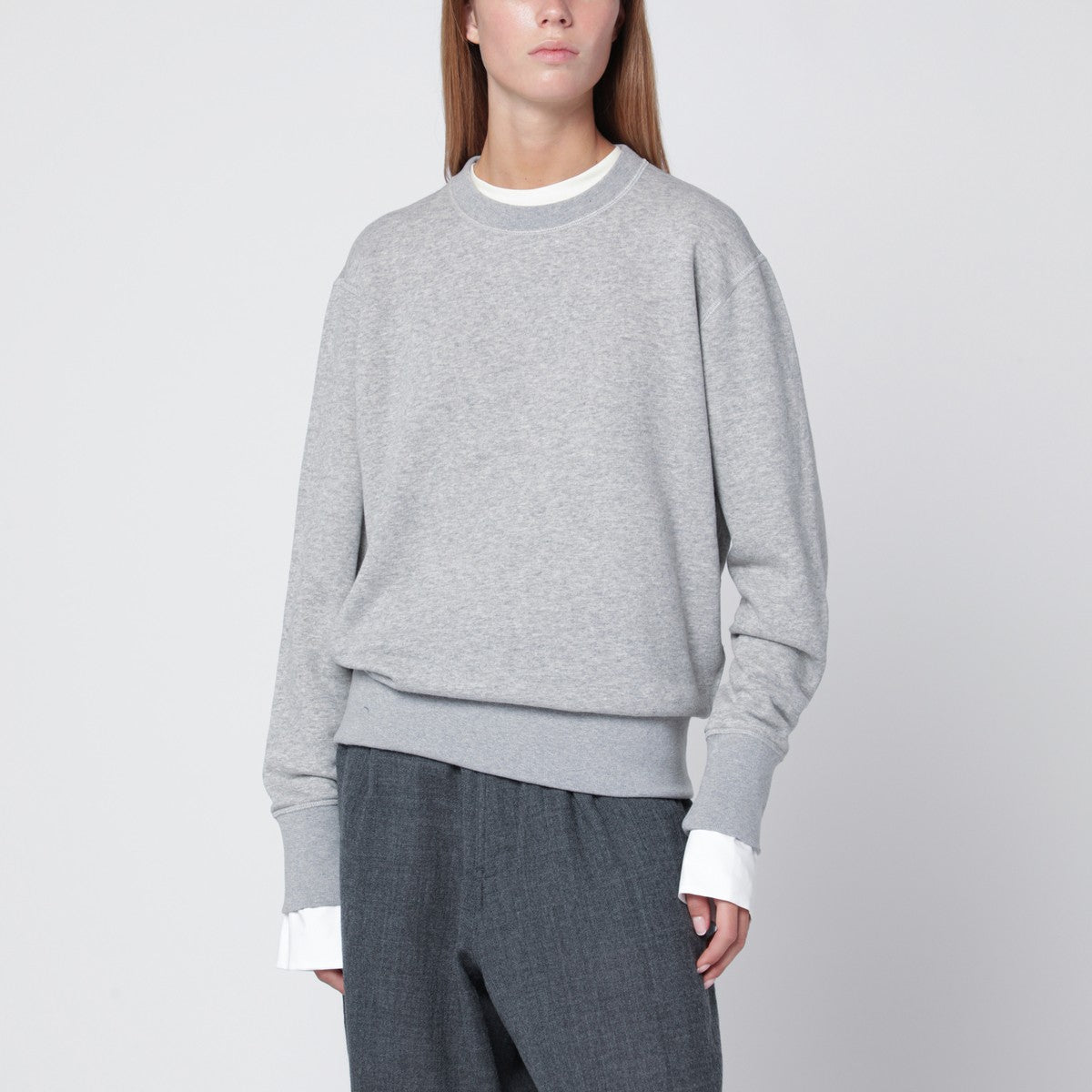 Darkpark DARKPARK Grey melange cashmere blend sweatshirt