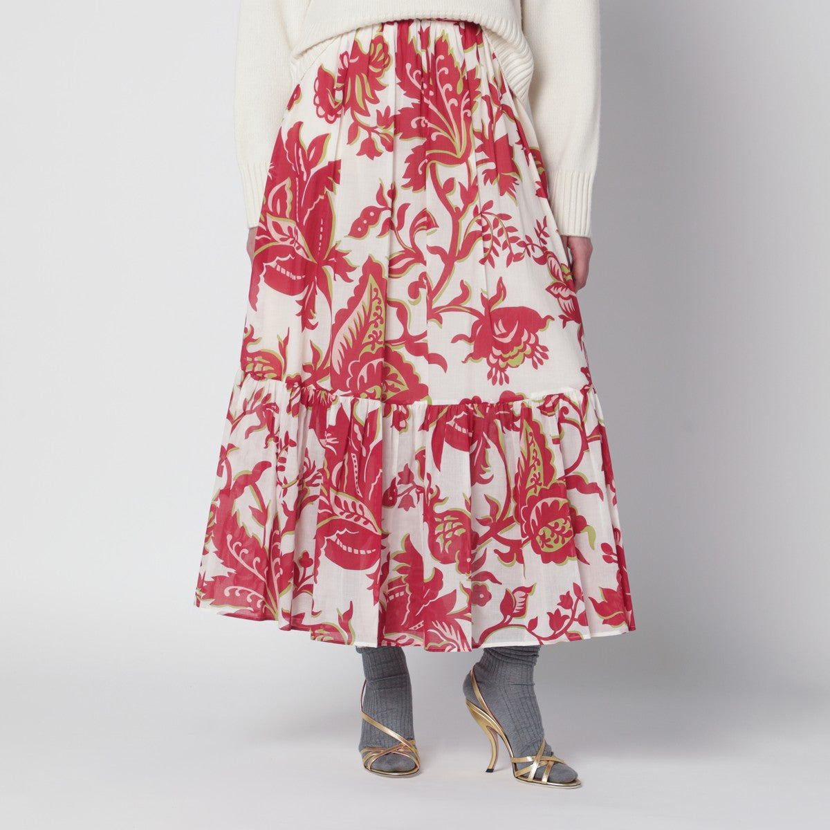 Etro ETRO White skirt with floral print