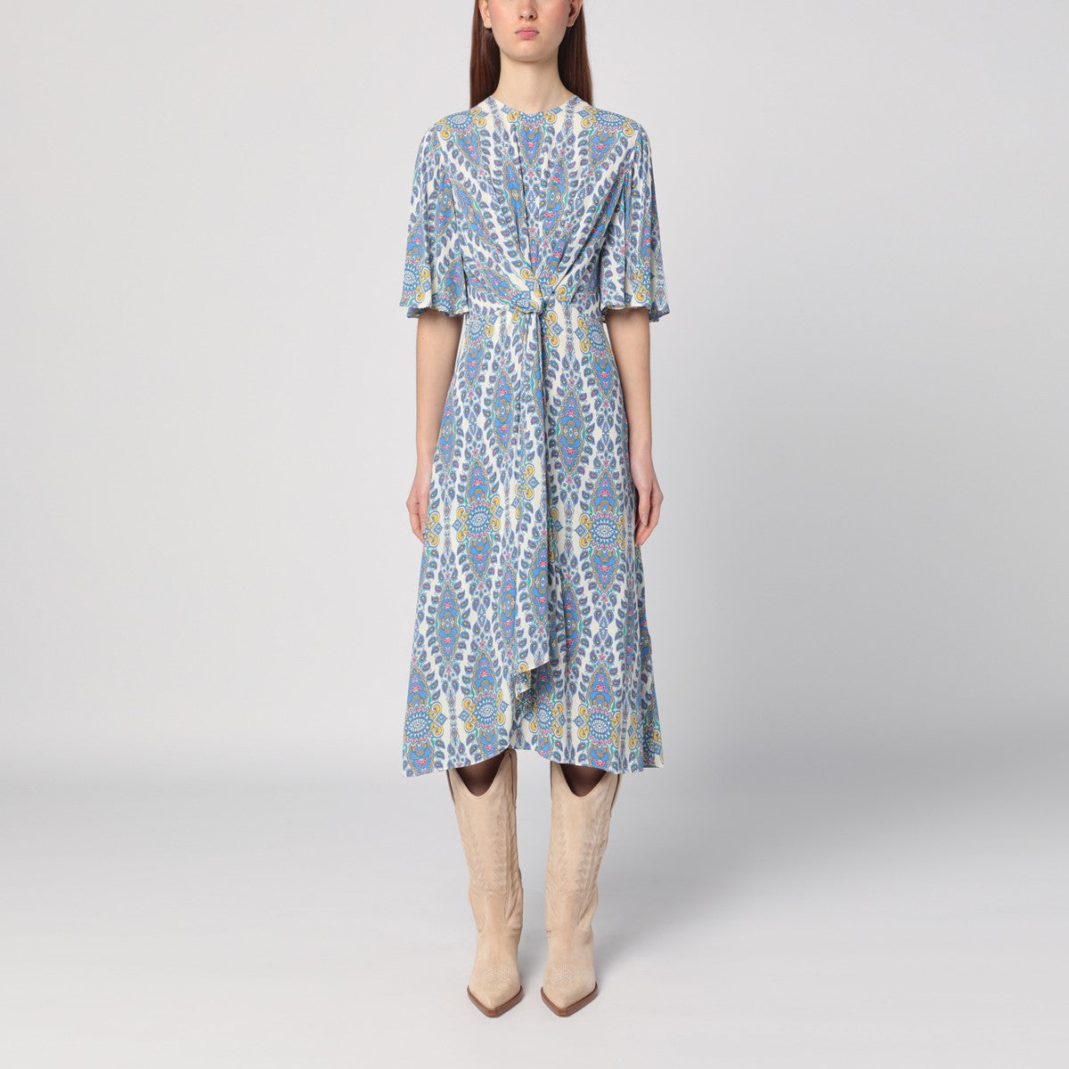Etro ETRO Flared midi dress with multi-coloured print