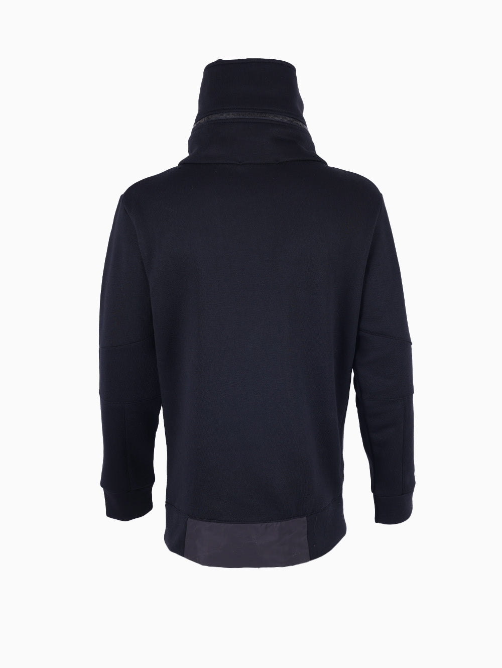 LA HAINE Men’s Black High Neck Zip Sweatshirt with dual zipper collar – Italian casual wear from Luxe Marca