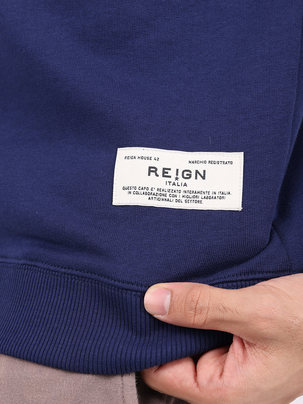 Reign Italia Navy Blue Sweatshirt – Crew Neck Cotton