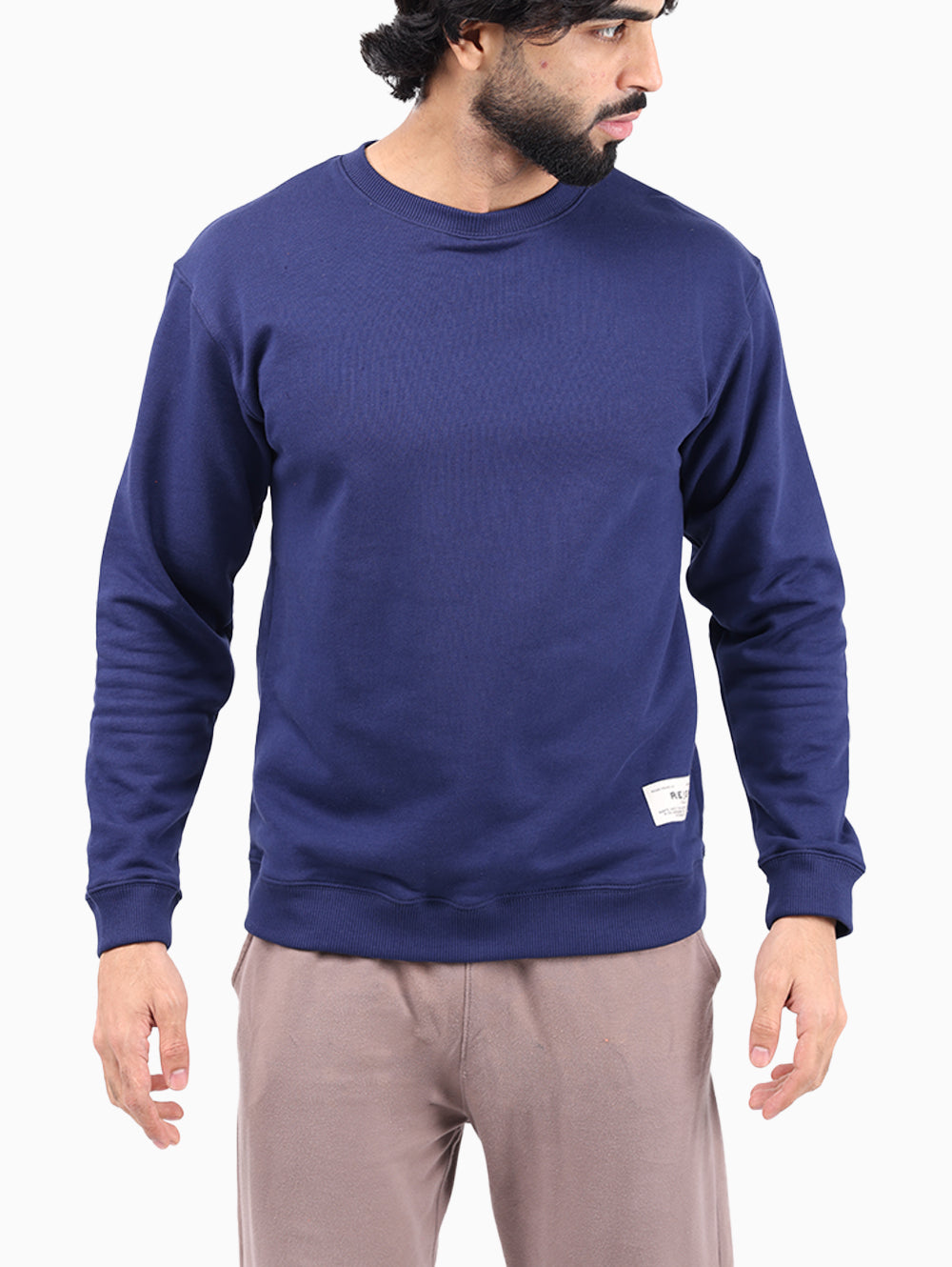 Reign Italia sweatshirt side view in blue