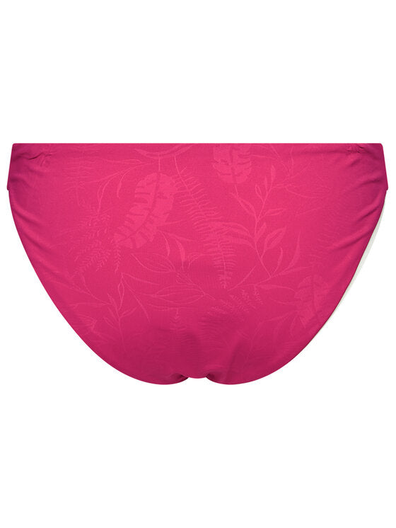 Back view of Triumph pink bikini bottom with subtle jacquard print