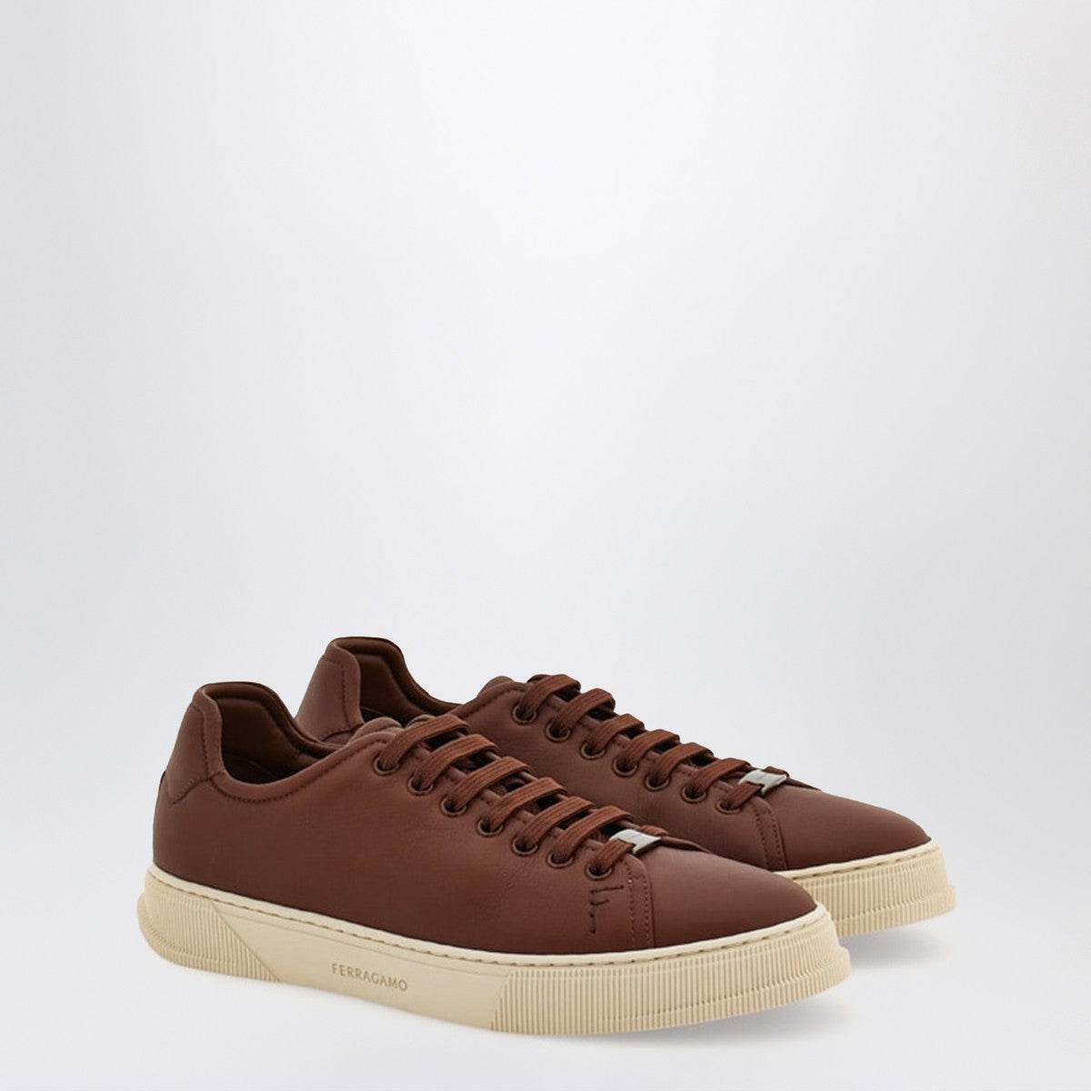 Ferragamo Ferragamo Brown leather sneakers