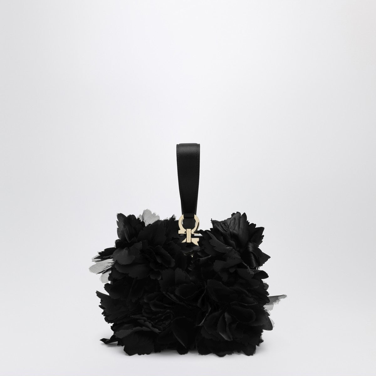 Ferragamo Ferragamo Mini clutch with black flowers