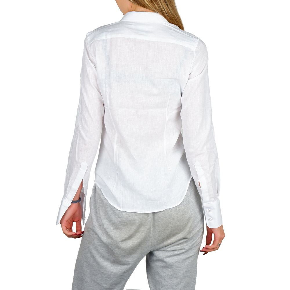 Made in Italy White Cotton Dress Shirt