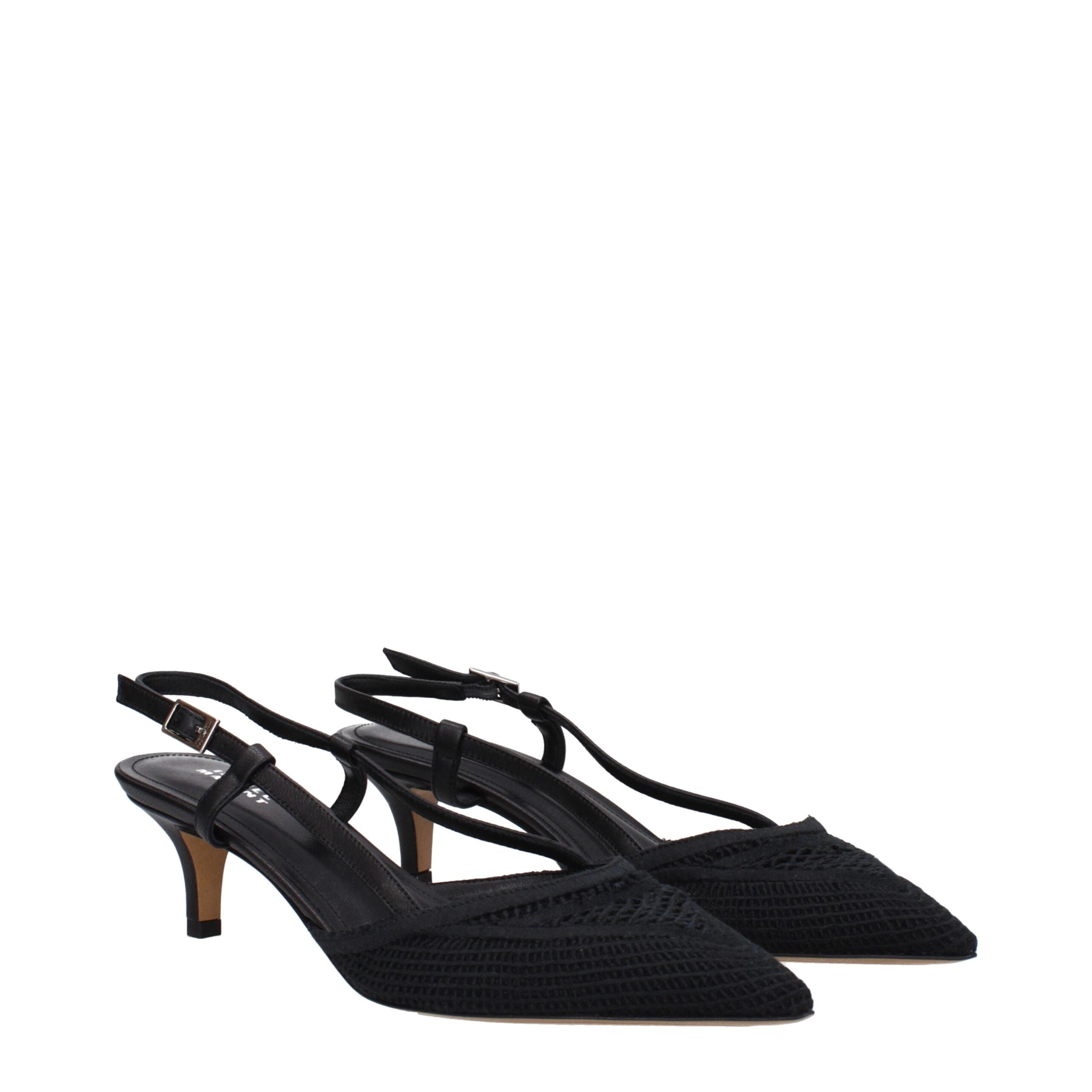 Isabel Marant Black Fabric Mid Heel Pumps