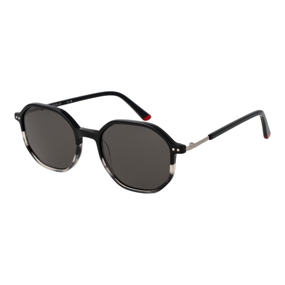 Replay Black Plastic Sunglasses