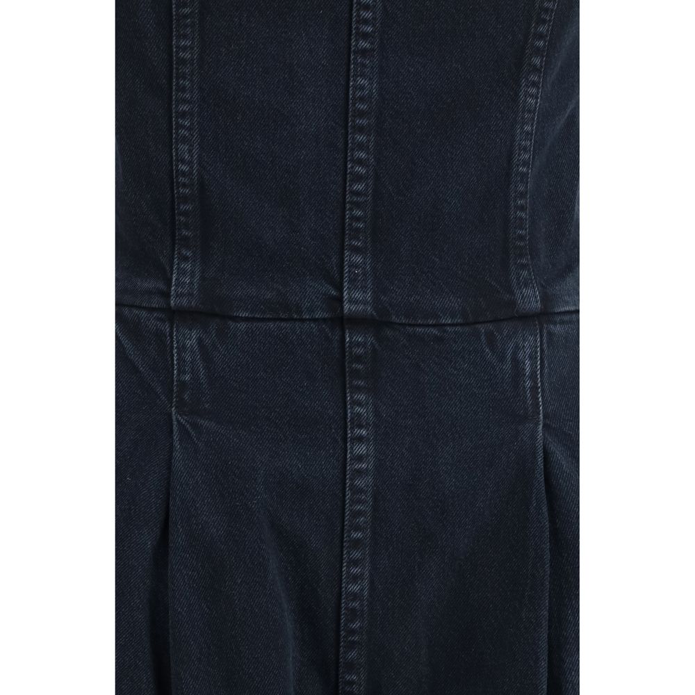 Agolde Blue Cotton Jumpsuit