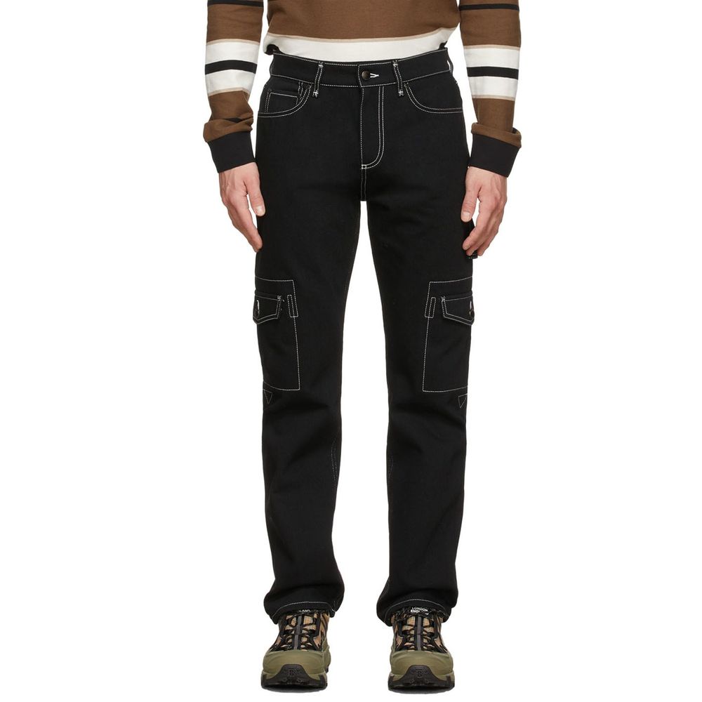 Burberry Black Cotton Cargo Pants