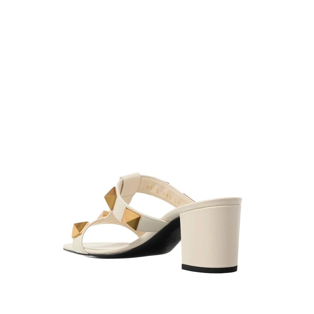 Valentino Garavani White Calfskin Platform Sandals - Luxe Marca