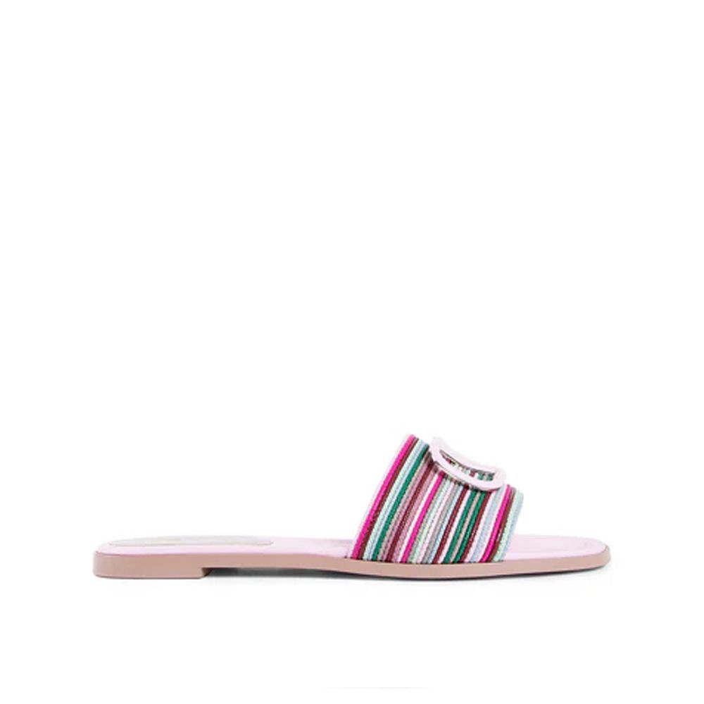 Valentino Garavani Multicolor Leather Slides - Luxe Marca