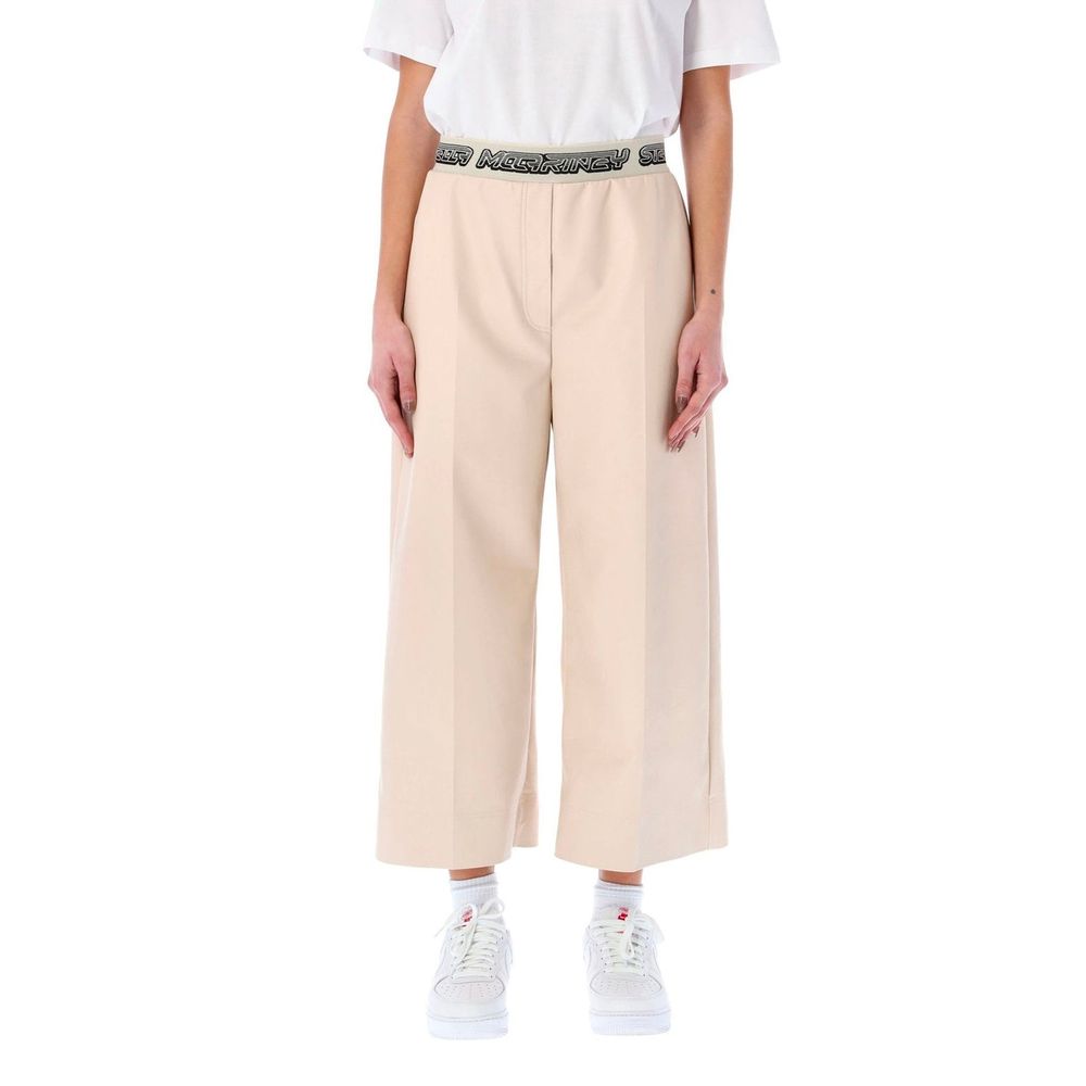 Stella McCartney Beige Viscose Cropped Pants