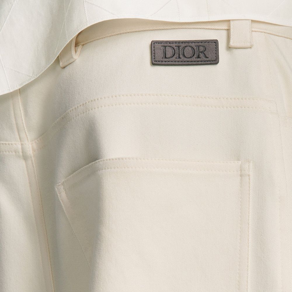 Dior White Cashmere Chino Pants