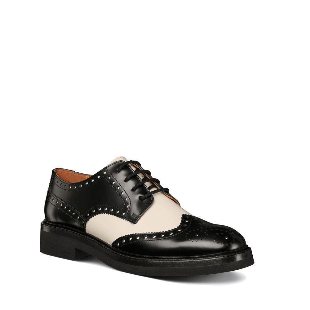 Dior Black Calfskin Oxfords And Derbies
