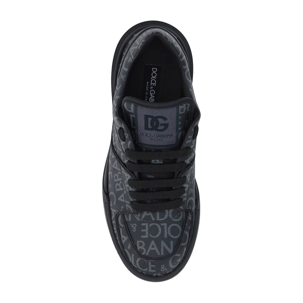 Dolce & Gabbana Black Cotton Low Top Sneakers