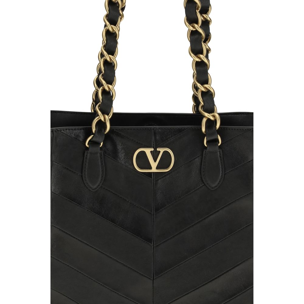 Valentino Garavani Black Napa Leather / Calf Bos Taurus Shoulder Bag