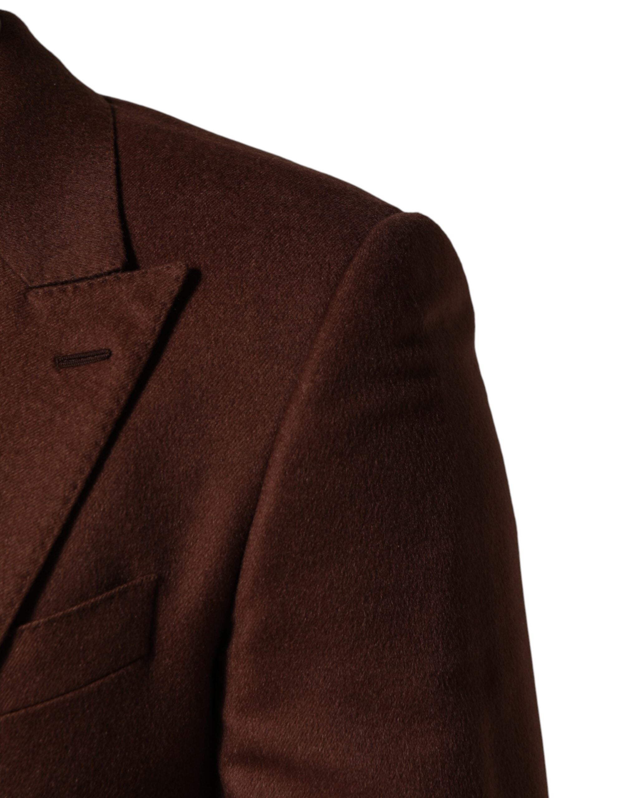 Dolce & Gabbana Brown Cashmere Single Breasted Jacket Blazer - Luxe Marca