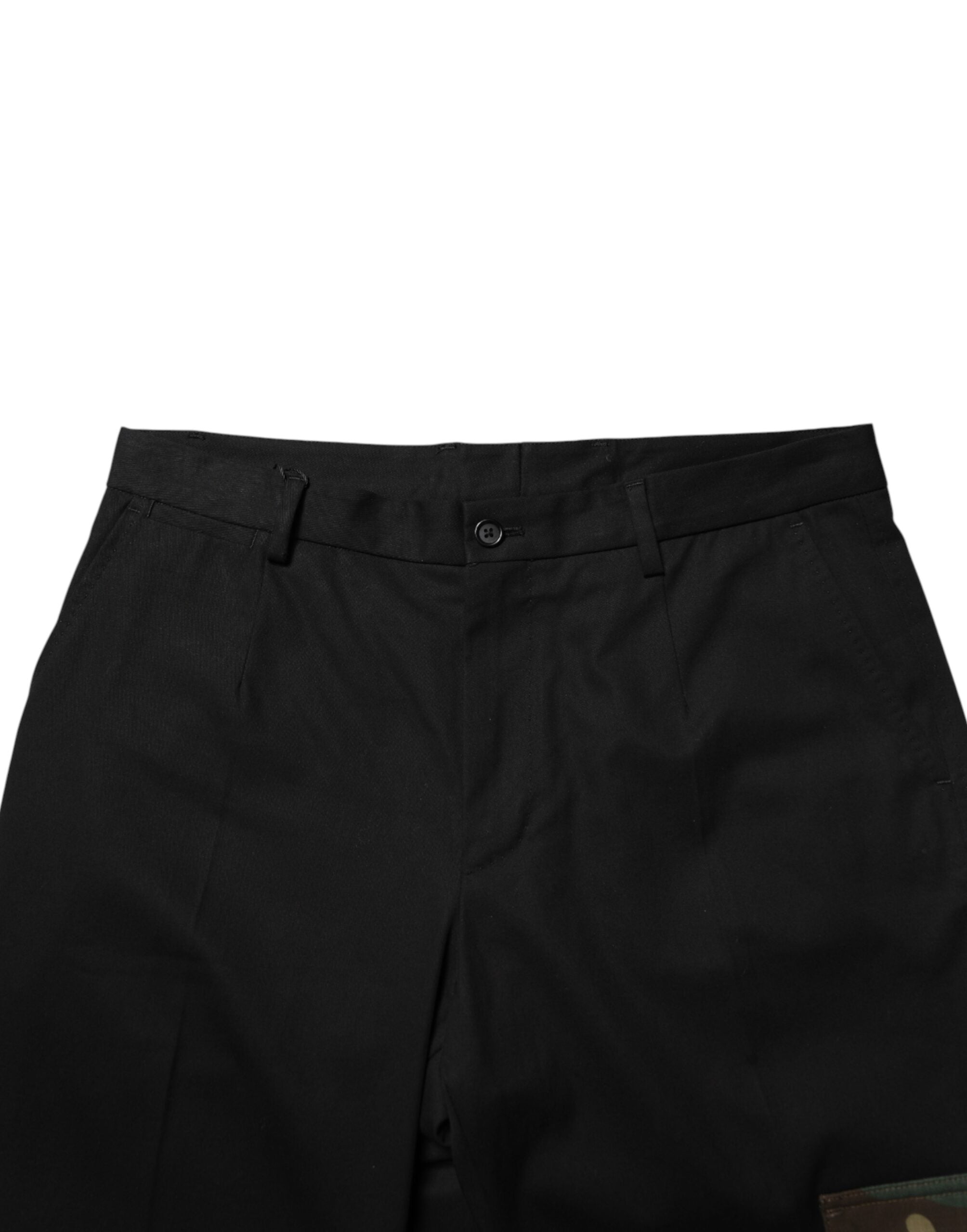 Dolce & Gabbana Black Cotton Skinny Dress Cargo Trouser Pants - Luxe Marca