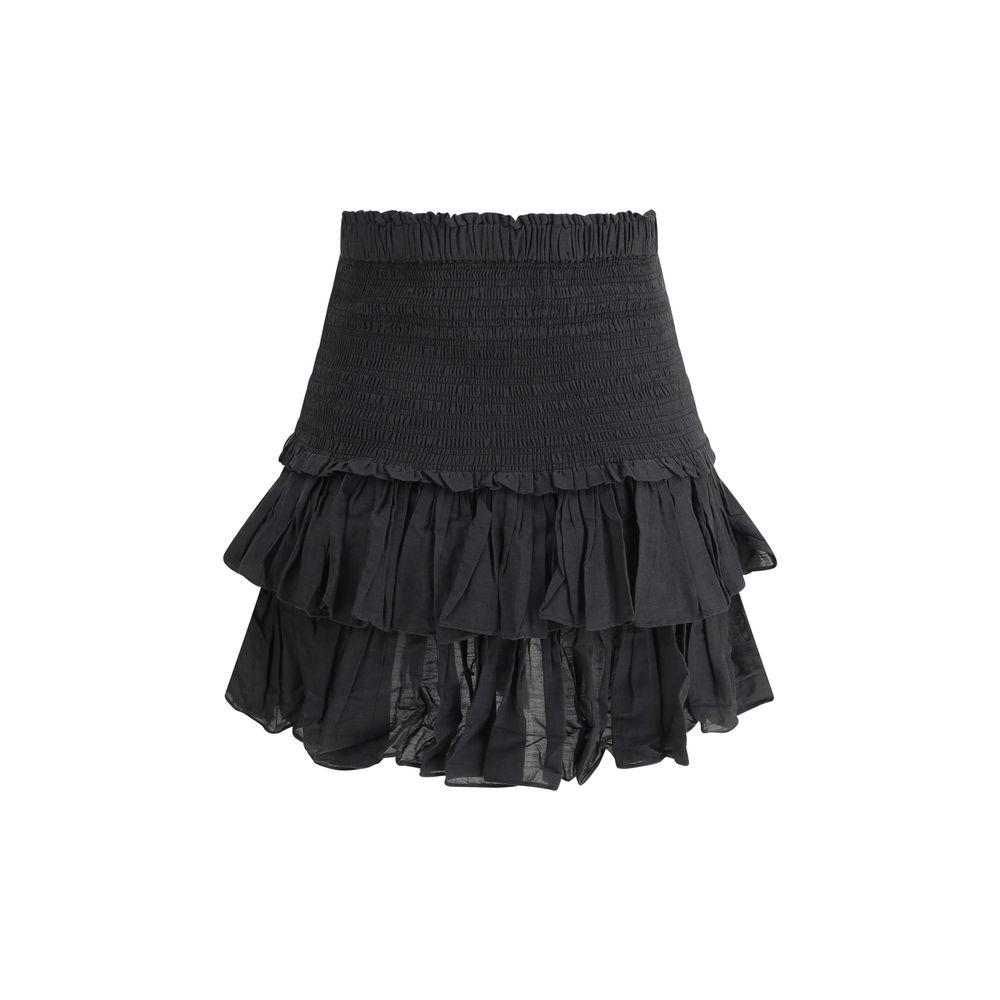 Marant Etoile Black Cotton Mini Skirt