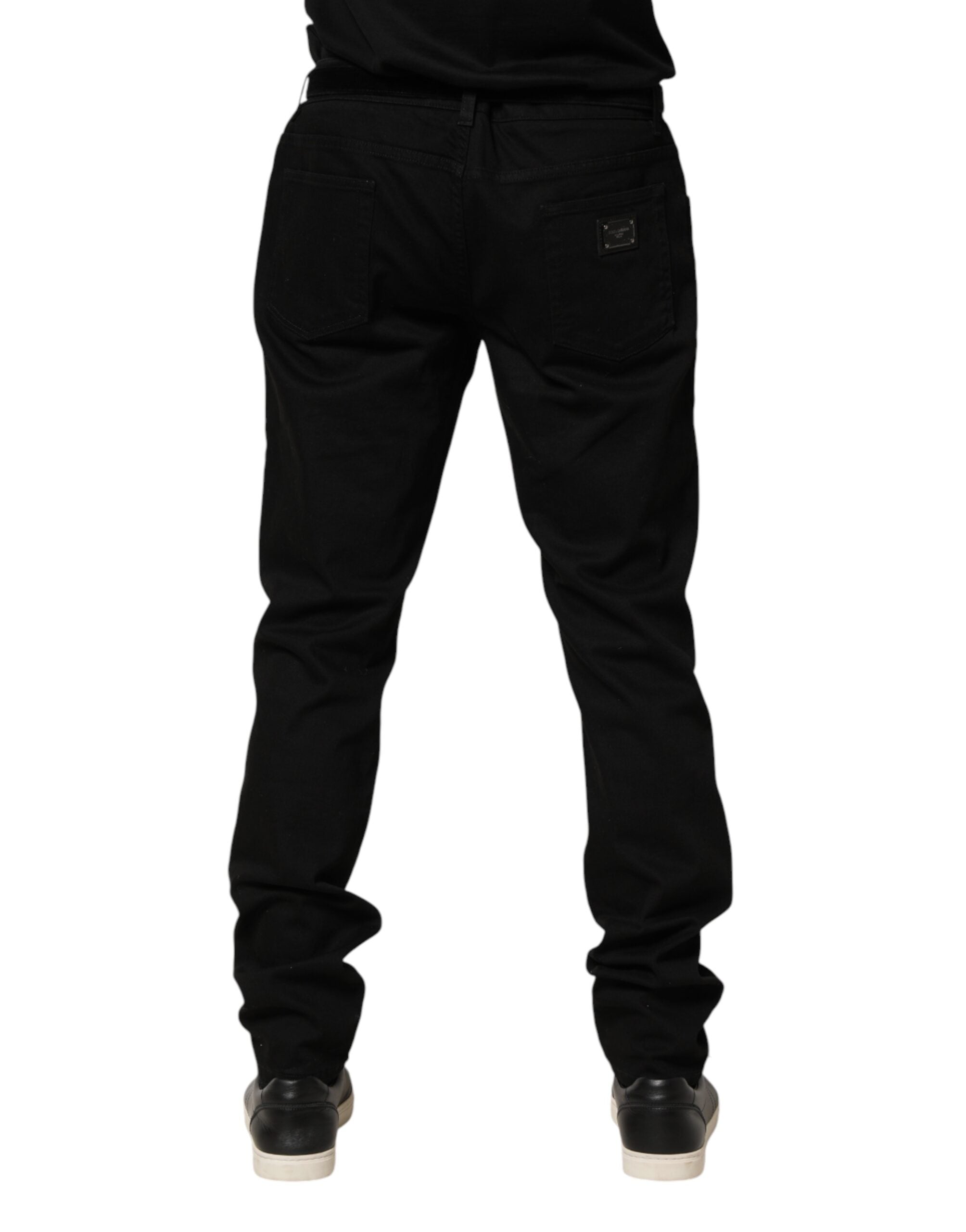 Dolce & Gabbana Black Sacred Heart Skinny Men Denim Jeans - Luxe Marca