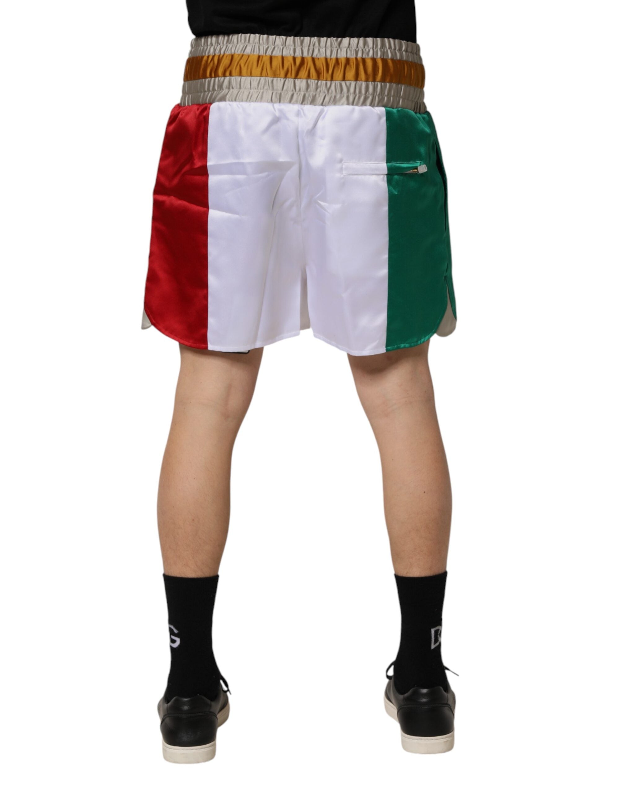 Dolce & Gabbana Multicolor Italia Polyester Bermuda Shorts - Luxe Marca
