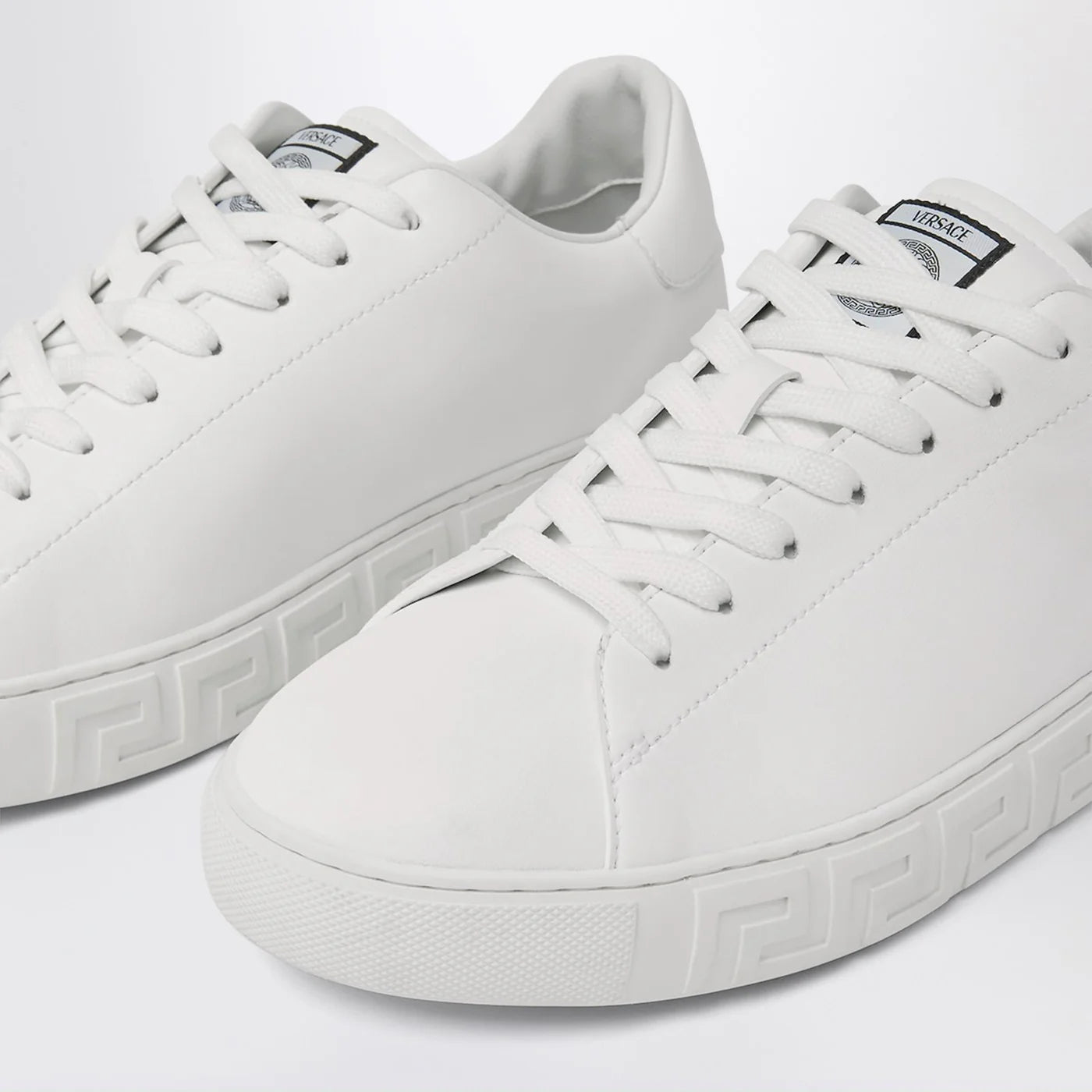 Versace White Greca nylon Sneakers