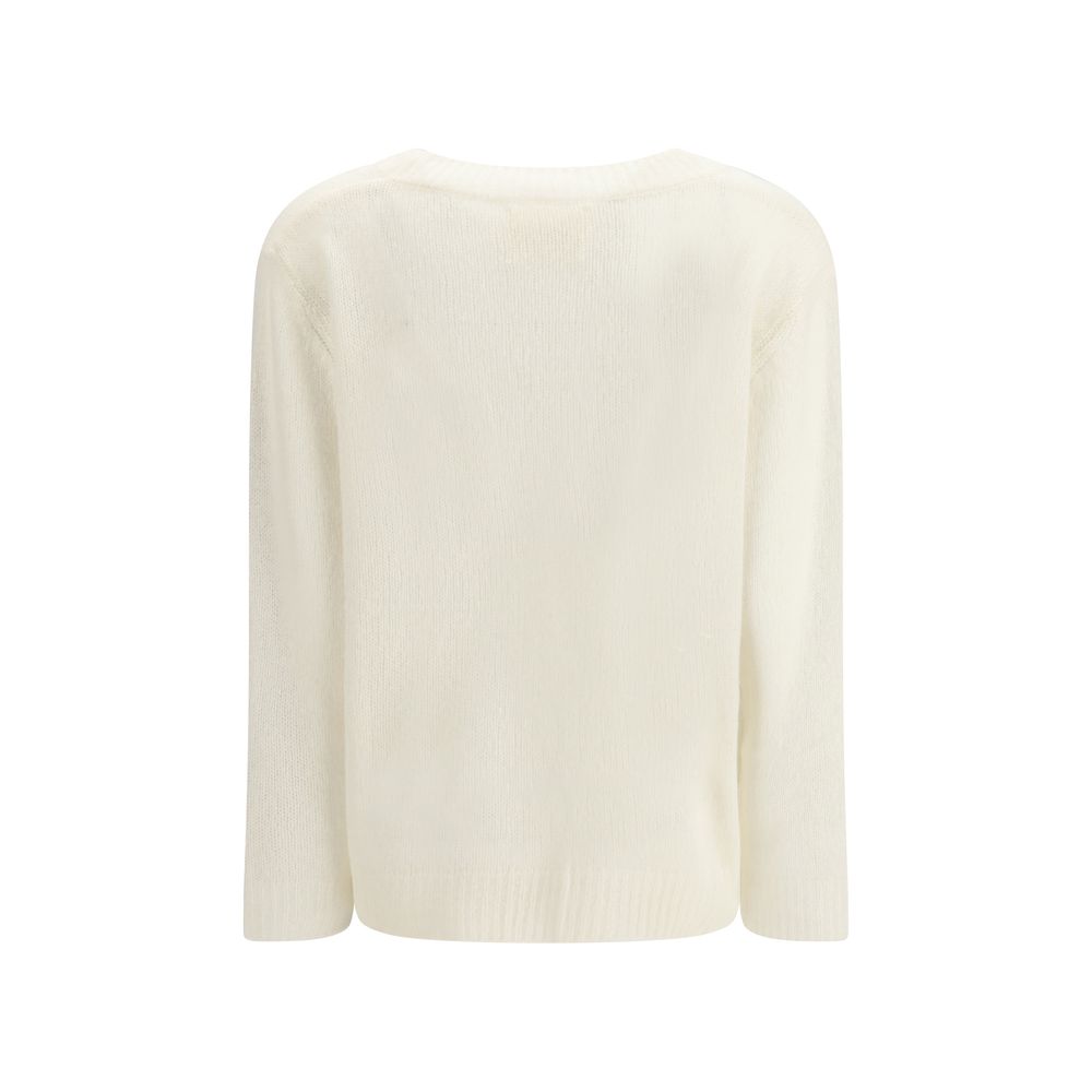 Lisa Yang White Cashmere Cashmere Sweater