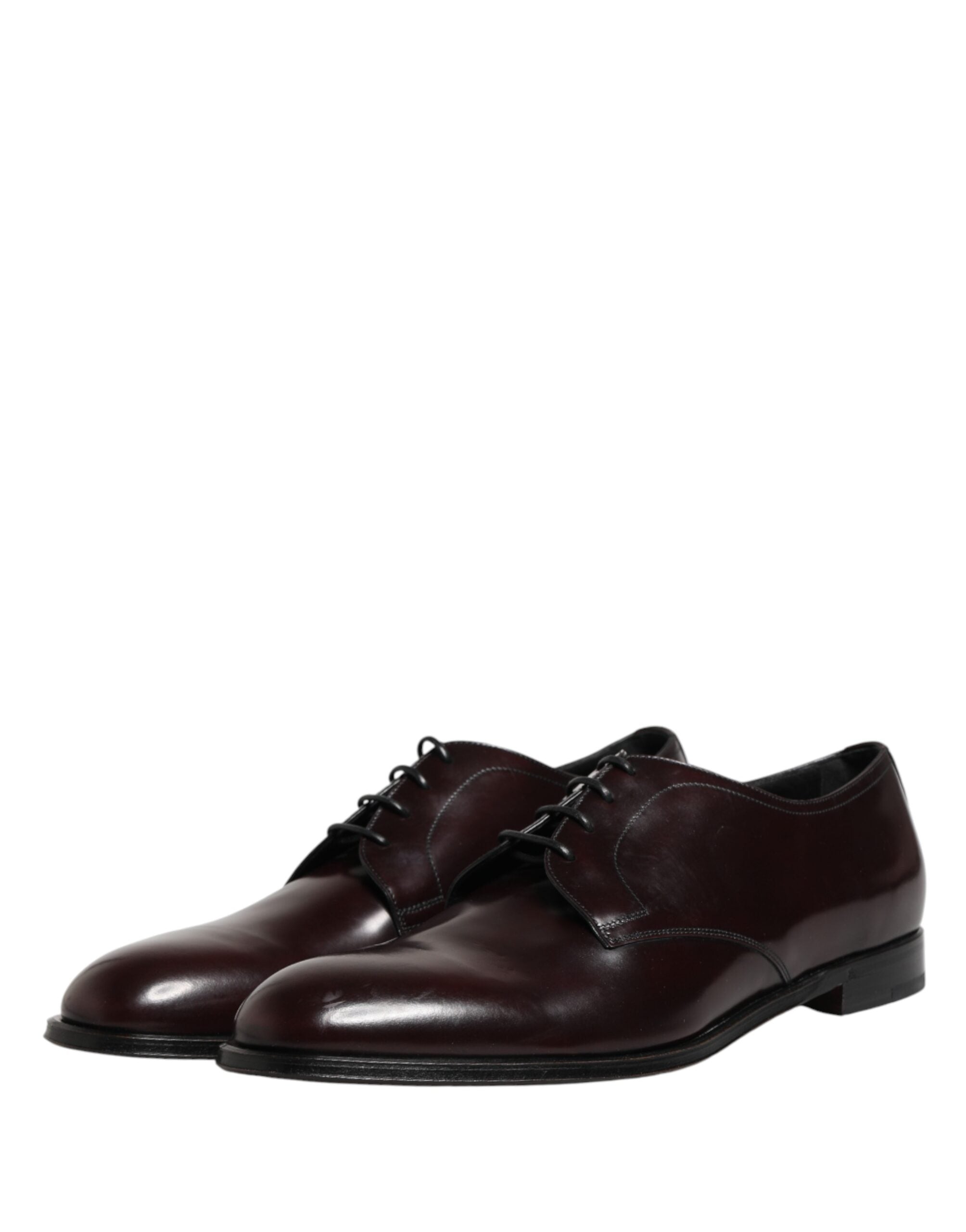 Dolce & Gabbana Black Lace Up Leather Dress Derby Men Shoes - Luxe Marca