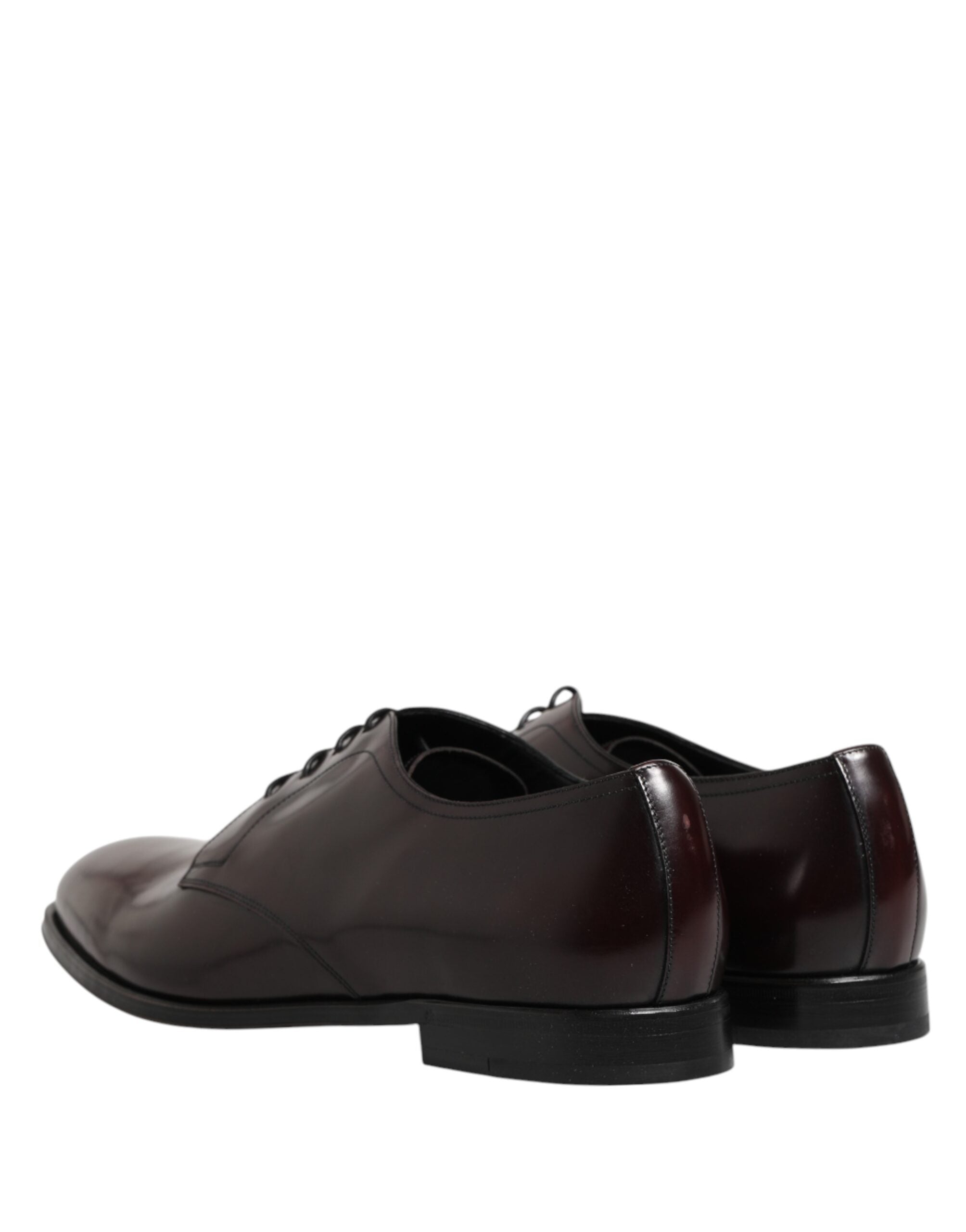 Dolce & Gabbana Black Lace Up Leather Dress Derby Men Shoes - Luxe Marca
