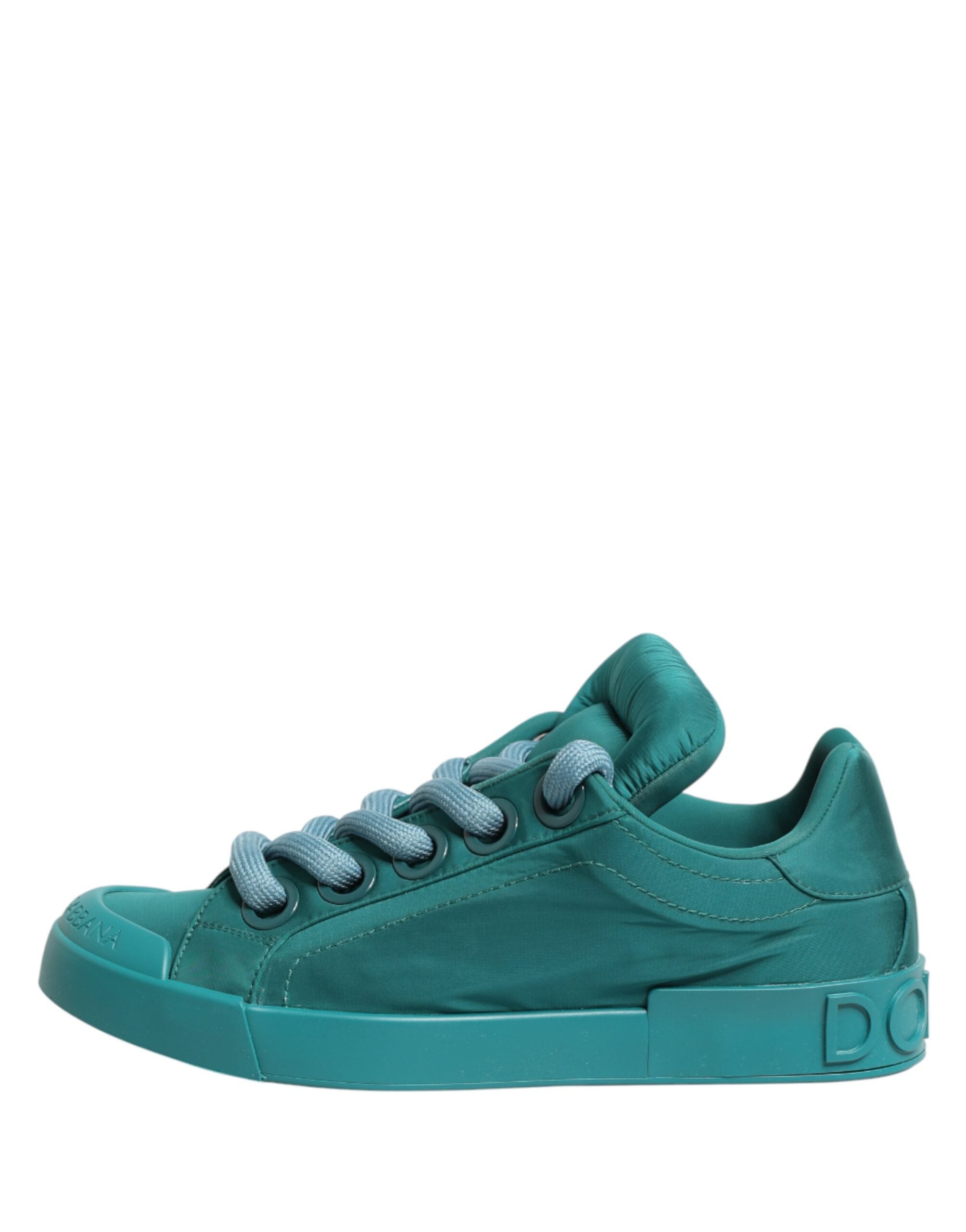 Dolce & Gabbana Teal Portofino Men Low Top Sneakers Shoes - Luxe Marca
