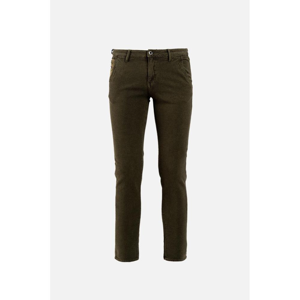 Gas Brown Cotton Casual Pants