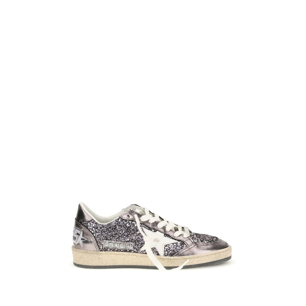 Golden Goose Gray Calf Leather Bos Taurus Low Top Sneakers