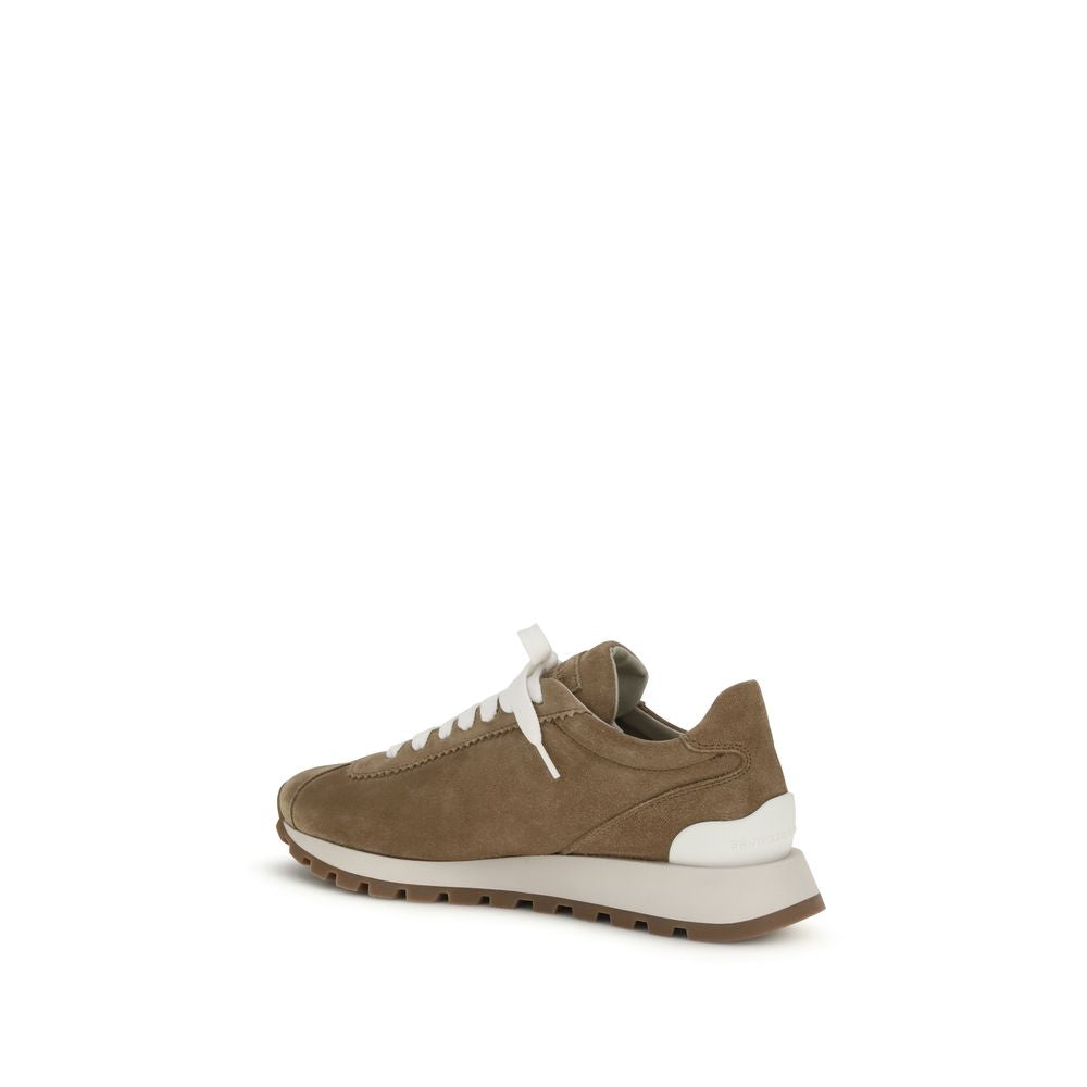 Brunello Cucinelli Beige Rubber Platform Sneakers