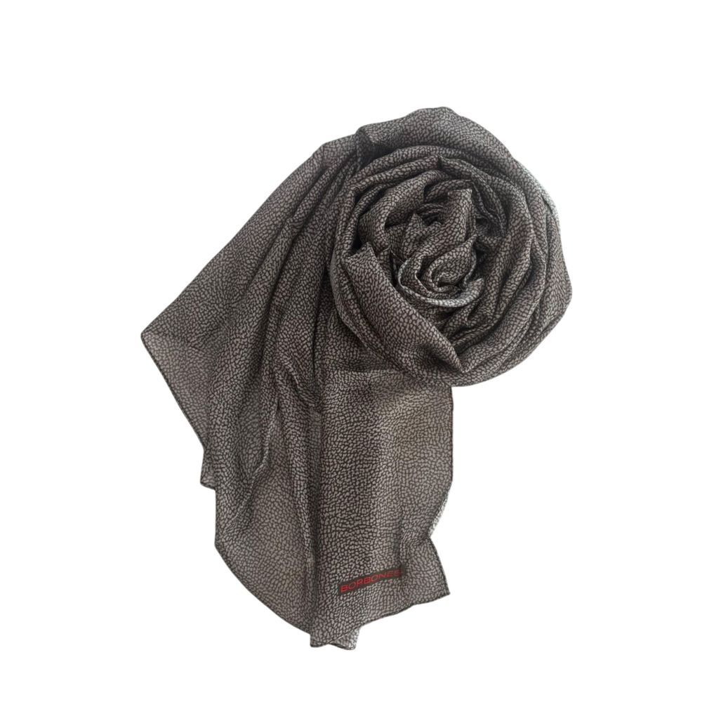 Borbonese Grey Modal Women Scarf