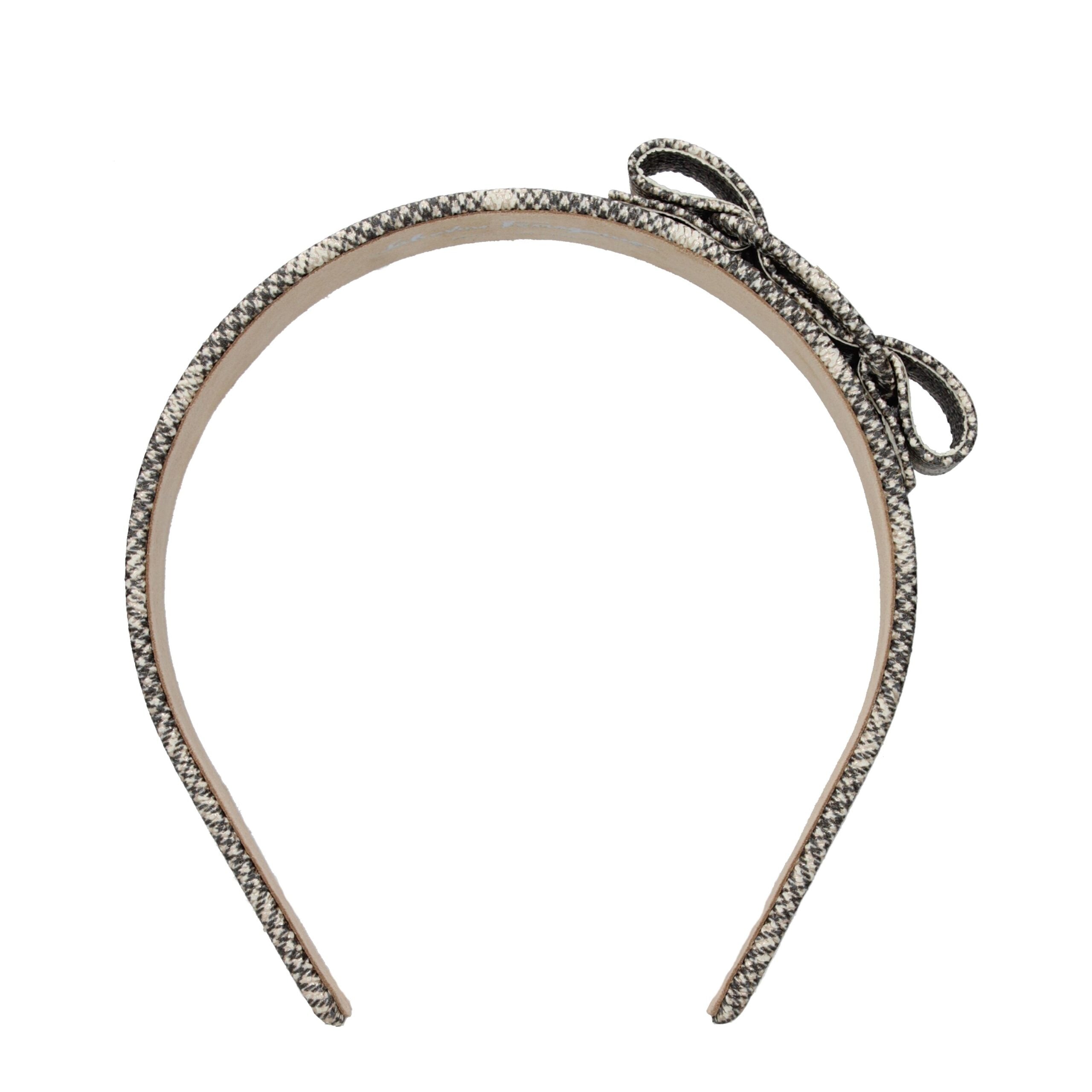 Salvatore Ferragamo Beige Leather Hair Bow