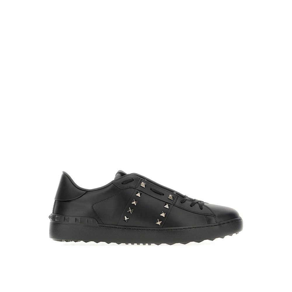 Valentino Garavani Black Leather Low Top Sneakers