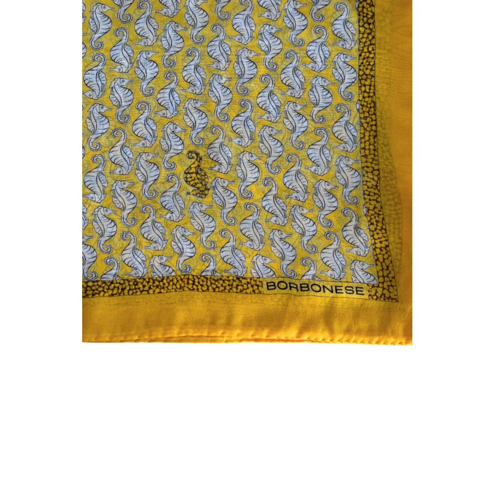 Borbonese Yellow Silk Women Scarf