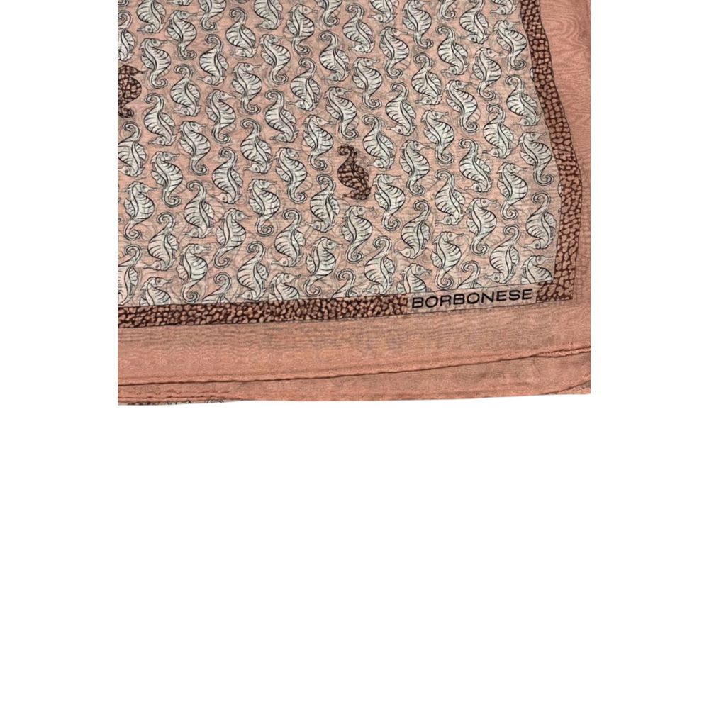 Borbonese Pink Silk Women Scarf