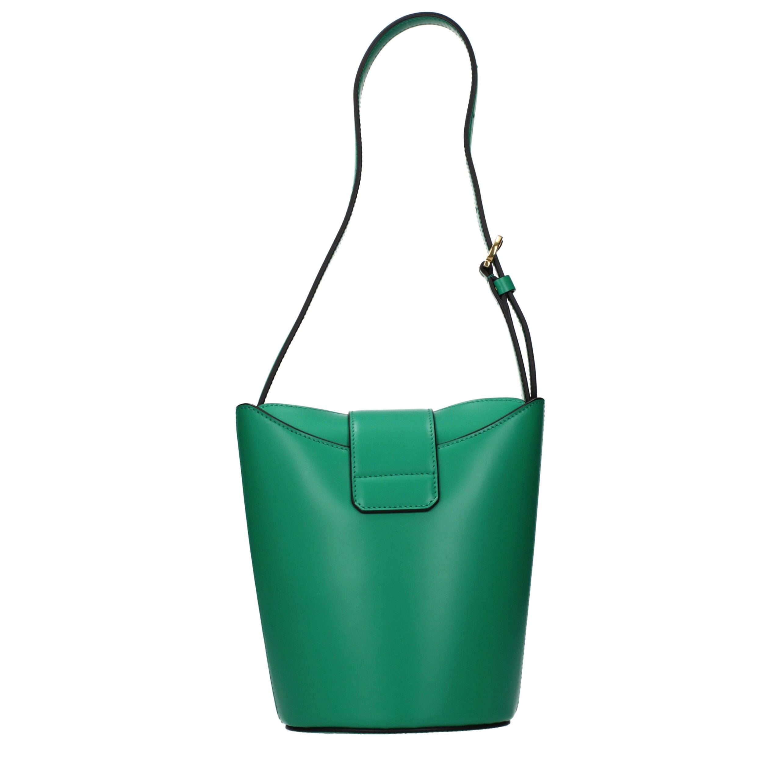 Salvatore Ferragamo Green Leather Shoulder Bag